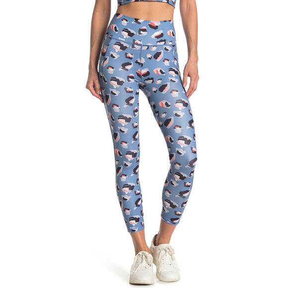 X by Gottex Rachel Multi Camo Capri Leggings S High Rise Elastic Waist Crop NWT - Picture 1 of 6